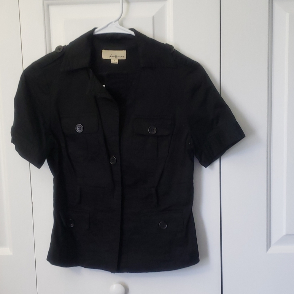 Short sleeves blazer jacket